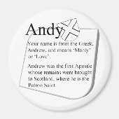 Name Magnet: Andy マグネット (正面)