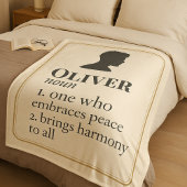 Name Meaning Art Fleece Blanket フリースブランケット