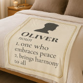 Name Meaning Art Fleece Blanket フリースブランケット
