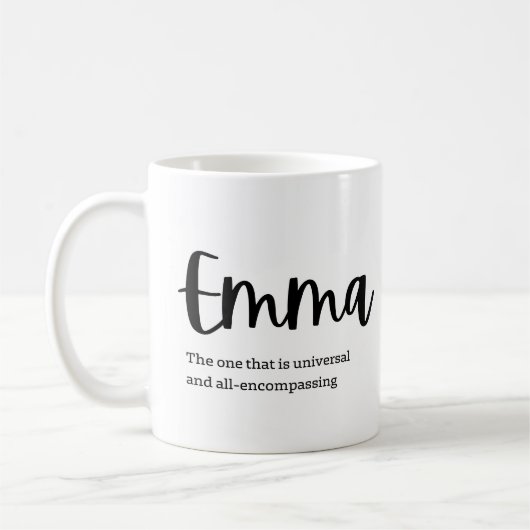 Name meaning: Emma コーヒーマグカップ (左)