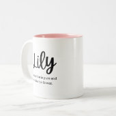 Name meaning: Lily ツートーンマグカップ (正面左)