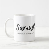 Name meaning: Samuel コーヒーマグカップ (左)