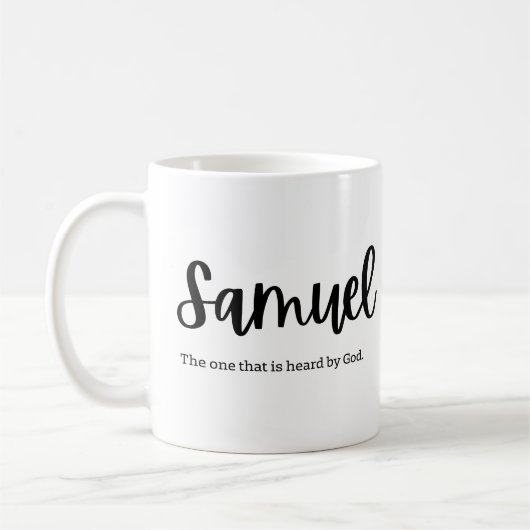 Name meaning: Samuel コーヒーマグカップ (左)