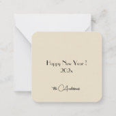 Name, Mini Gradient Rainbow Happy New Year Card ノートカード (裏面)