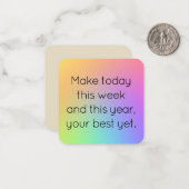 Name, Mini Gradient Rainbow Happy New Year Card ノートカード (正面/裏面インサイチュ)