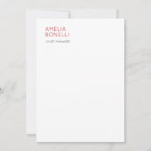 Name Minimalist Professional Plain Casual Card (正面)