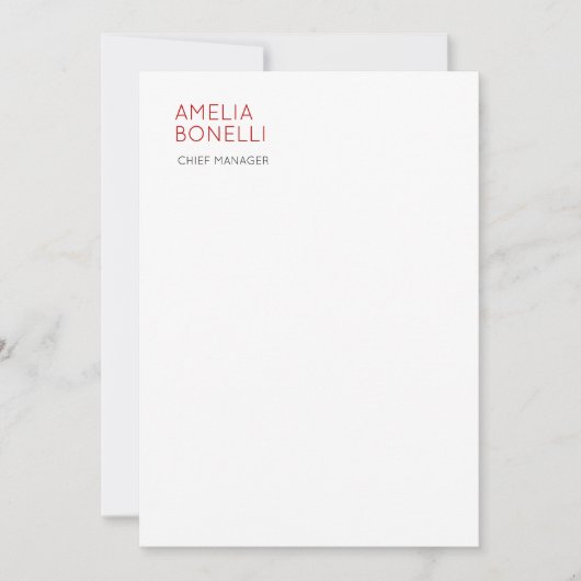 Name Minimalist Professional Plain Casual Card (正面)
