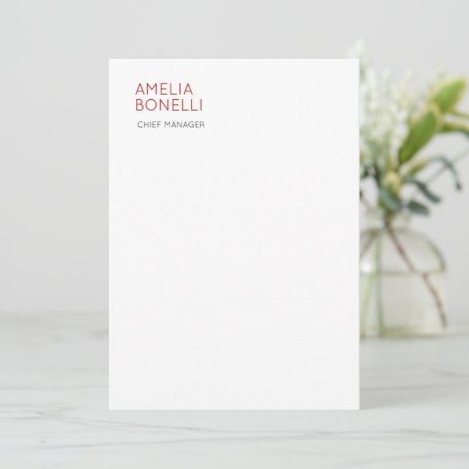 Name Minimalist Professional Plain Casual Card (スタンド正面)