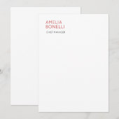 Name Minimalist Professional Plain Casual Card (正面/裏面)