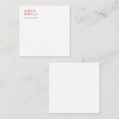 Name Modern Minimalist Professional Plain Casual ノートカード (正面/裏面)