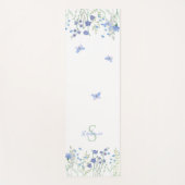 Name Monogram Butterflies ヨガマット (正面)