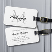 Name Monogram Elegant Script ラゲッジタグ