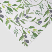 Name Monogram French Country Olive Pattern 薄葉紙 (詳細)