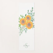 Name Monogram Sunflower ヨガマット (正面)