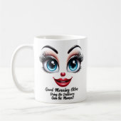 Name Motivation Chloe, Fabulous Eyes Funny Face コーヒーマグカップ (左)
