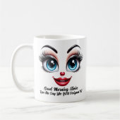 Name Motivation Elloise, Fabulous Eyes Funny Face コーヒーマグカップ (左)