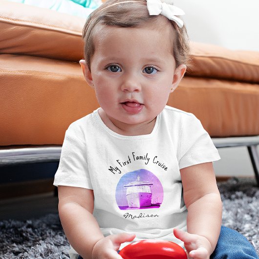 Name, My First Family Cruise 3mos to 24mos ベビーTシャツ