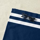 Name of your boat Nautical Compass Navy blue ビーチタオル (インサイチュ)