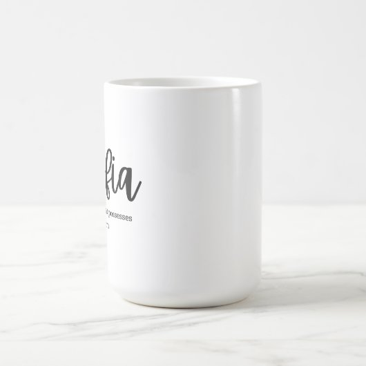 Name on Mug: Sofia  コーヒーマグカップ (中央)