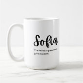 Name on Mug: Sofia  コーヒーマグカップ (左)