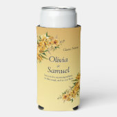 Name on Slim Seltzer Can Cooler Golden Flowers スリム缶クーラー (Seltzer正面)