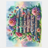 Name One More Chapter Reading Blanket Books Flower フリースブランケット (正面)