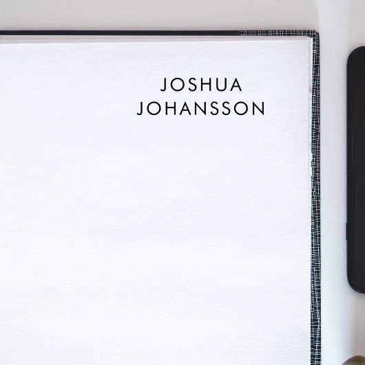 Name Only Minimalist Modern Custom ラバースタンプ