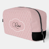 Name || Pale Blush Pink Stylish Trellis Pattern ドップキット (右コーナー)