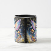 Name, Pastel Baby Dragon Pink Blue on Dark マグカップ (中央)