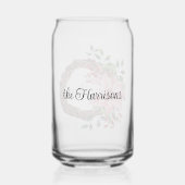 Name, Peace Pink Poinsettia Wreath 16oz ガラス缶 (裏面)