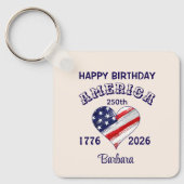 Name, Photo or Logo || Happy Birthday America キーホルダー (正面)