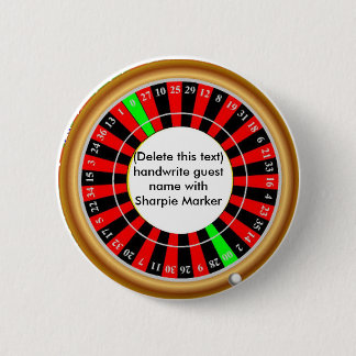 Name Pin Roulette Favors for CASINO Night Party 缶バッジ