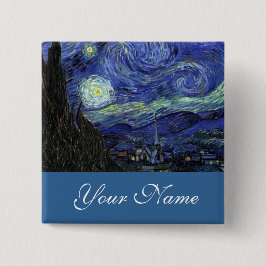 Name pin、Vincent van ゴッホ、Starry Night 缶バッジ