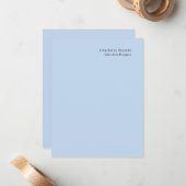 Name Professional Modern Minimalist Blue  ノートカード (正面/裏面インサイチュ)