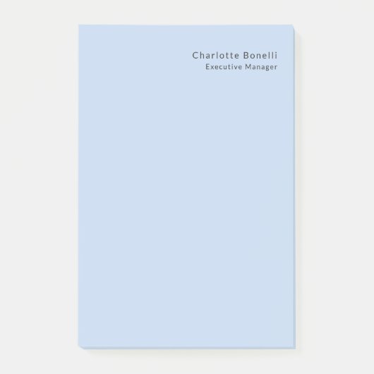 Name Professional Modern Minimalist Blue  ポストイット (正面)