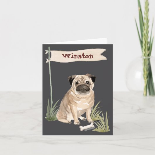 Name Pug Pet Dog カード (正面)