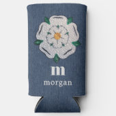 Name, Quilled Yorkshire White Rose, Popular Slim スリム缶クーラー (正面)