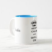Name, Quilling Keep Calm Classic Two-Tone Mug ツートーンマグカップ (正面左)