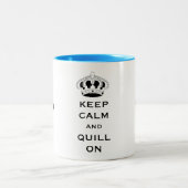 Name, Quilling Keep Calm Classic Two-Tone Mug ツートーンマグカップ (中央)