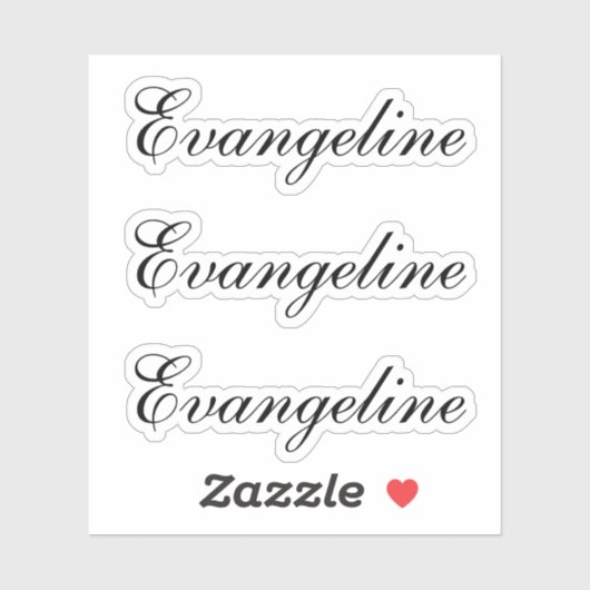 Name Script シール (シート)