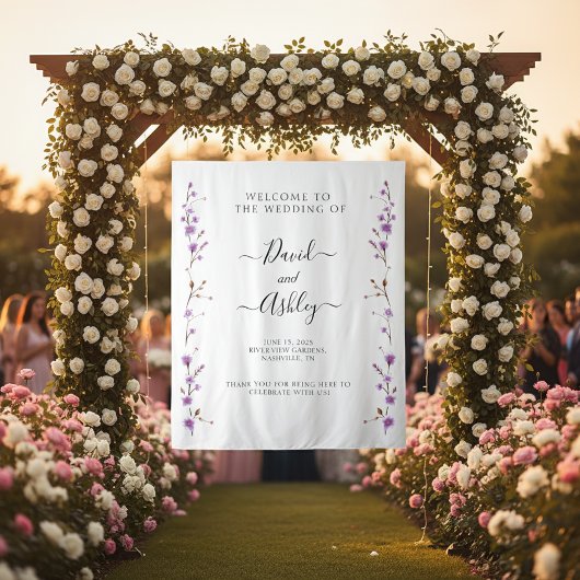 Name Sign for Wedding, Wedding Backdrop Sign タペストリー