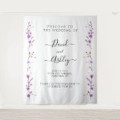 Name Sign for Wedding, Wedding Backdrop Sign タペストリー (正面)