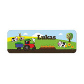 Name sticker tractor farm  ラベル (正面)
