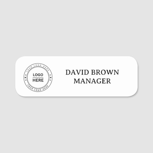 Name Tag Logo Employee Staff Magnetic  名札 (正面)