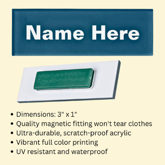 Name Tag with Magnetic Holder 名札