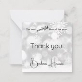 Name, Thank You Mini Christmas Gift Enclosure Card ノートカード (正面)