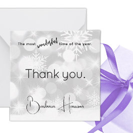 Name, Thank You Mini Christmas Gift Enclosure Card ノートカード