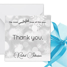 Name, Thank You Mini Christmas Gift Enclosure Card ノートカード