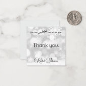 Name, Thank You Mini Christmas Gift Enclosure Card ノートカード (正面/裏面インサイチュ)