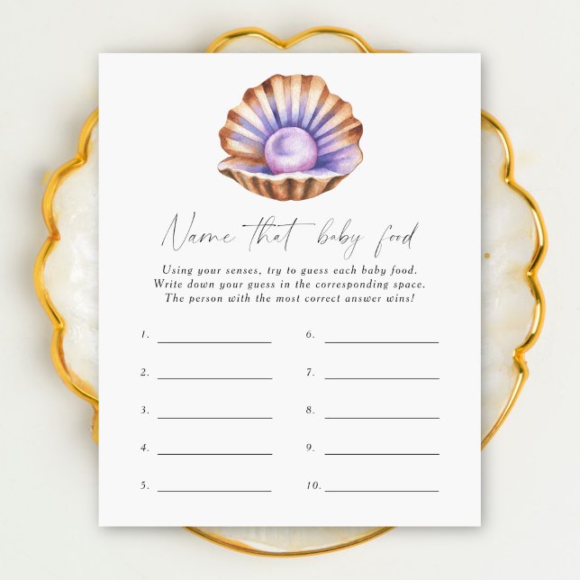 Name that baby food shower game - Pearl (クリエイターアップロード済み)